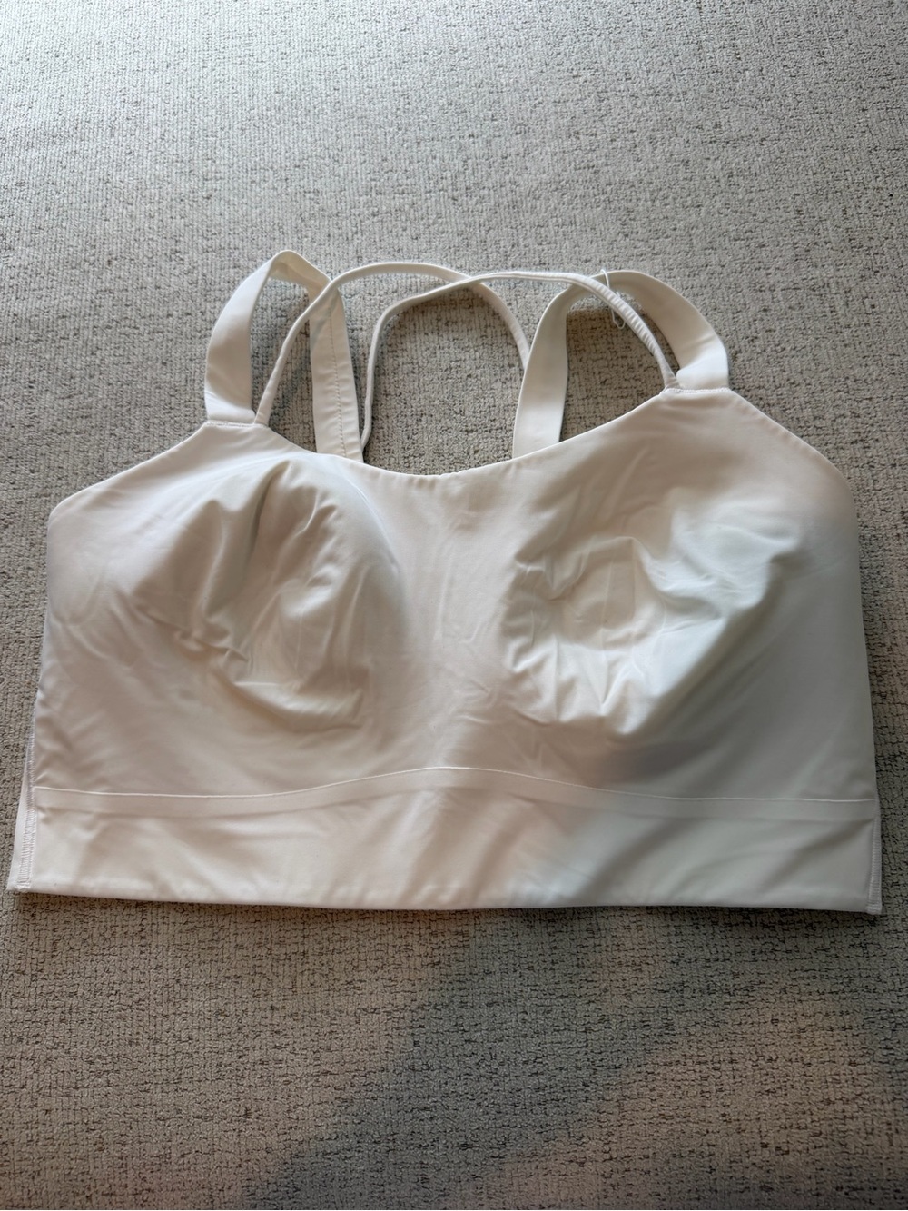 lululemon athletica White Longline Strappy Sports Bralette
